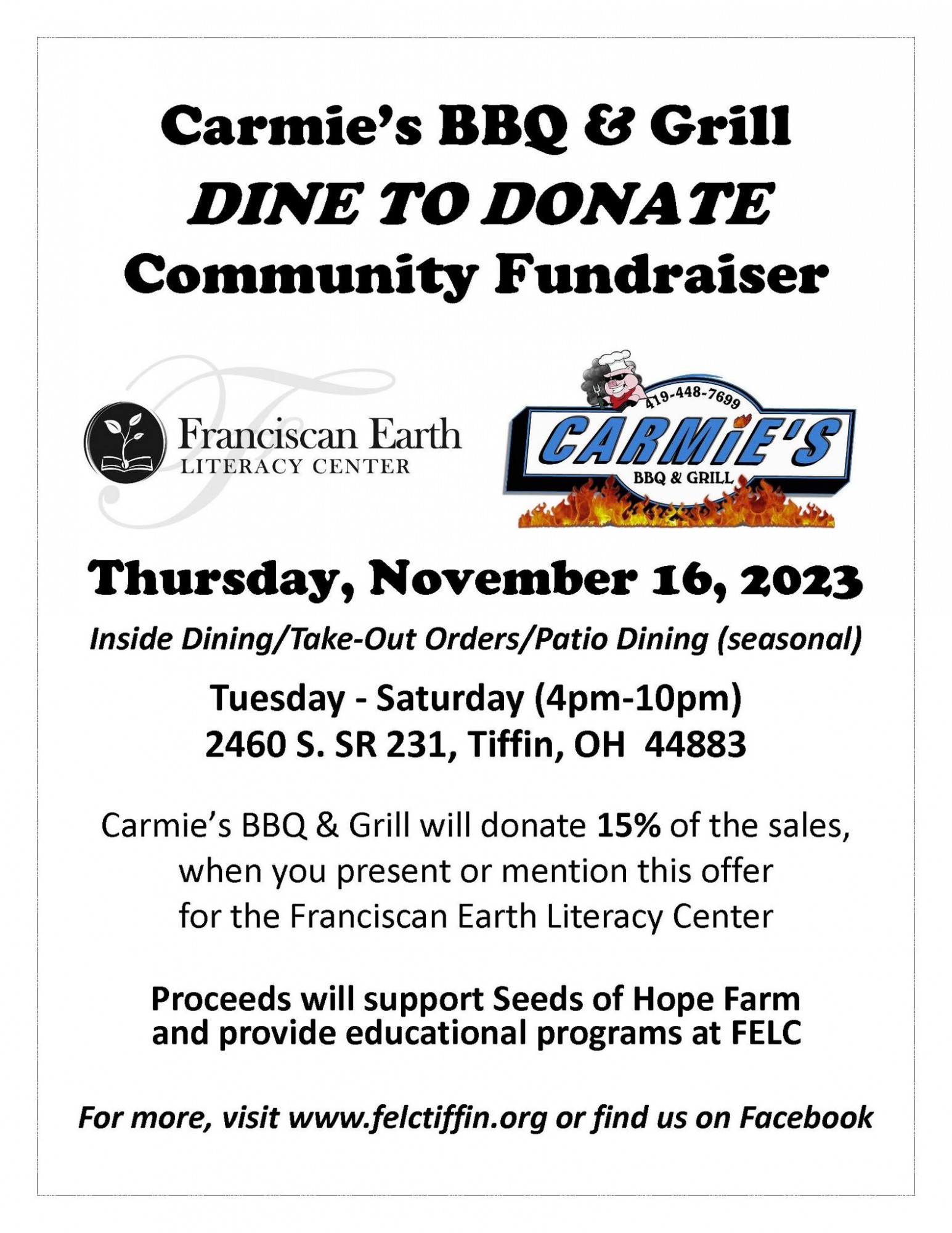 FELC Dine to Donate Fundraiser