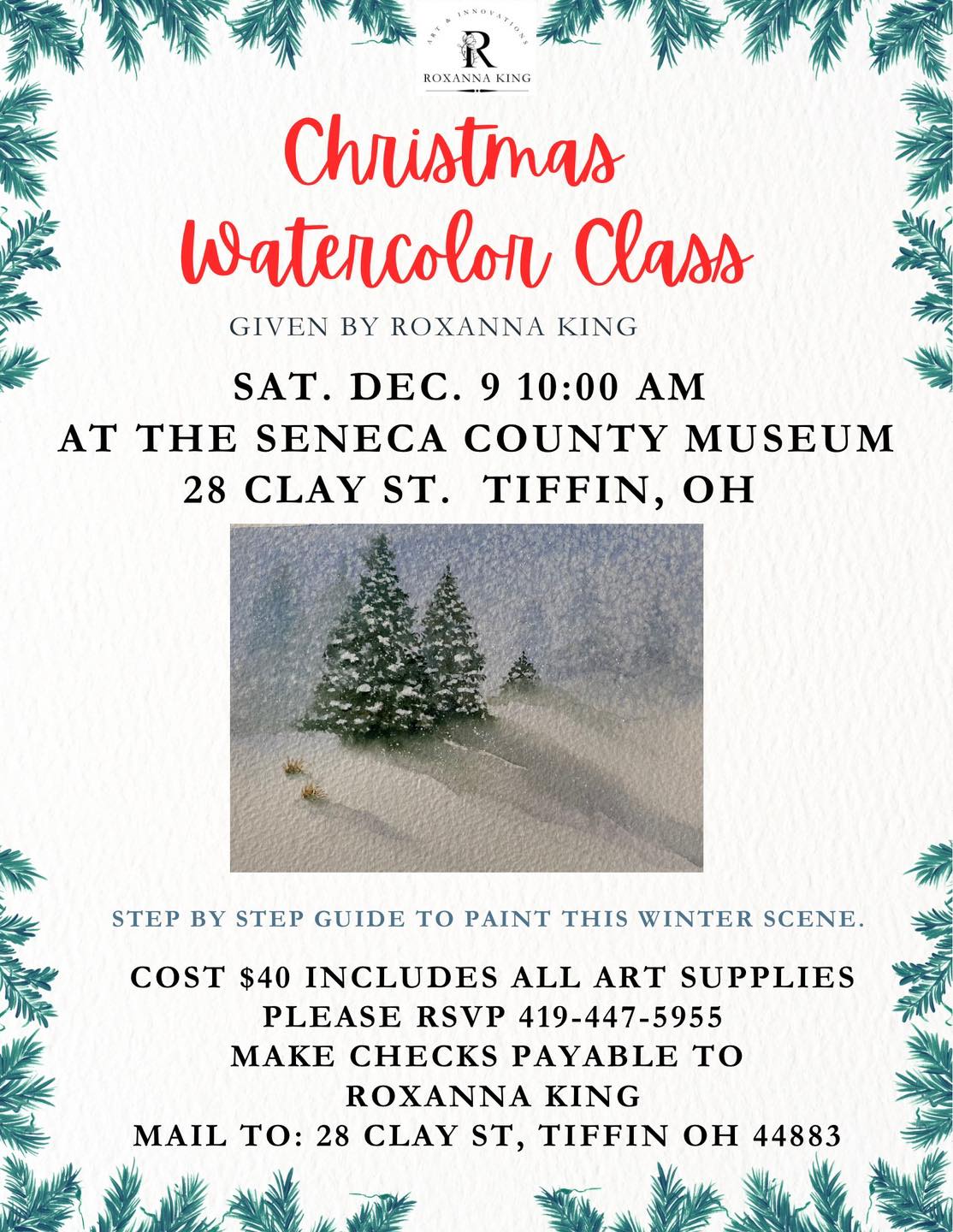 Christmas Watercolor Class