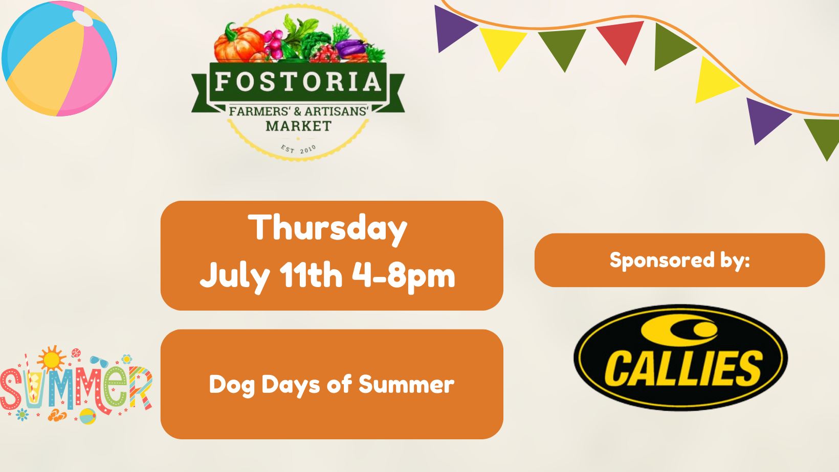 Fostoria Farmers Market | Dog Days of Summer