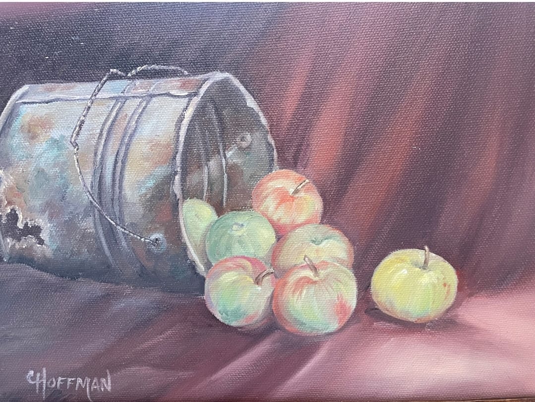 Picking Apples Painting at The Tiffin Art Guild