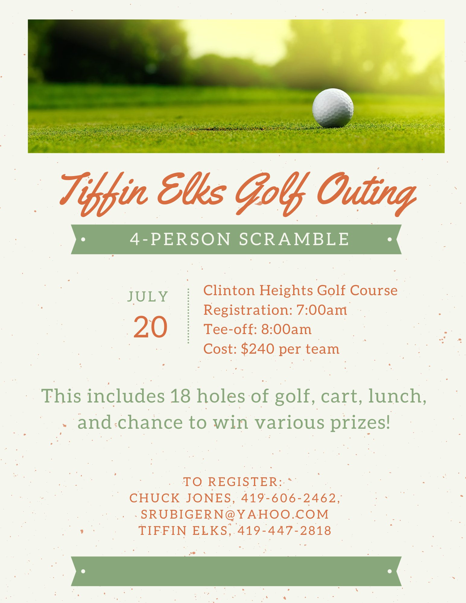 Tiffin Elks Golf Outing 2024