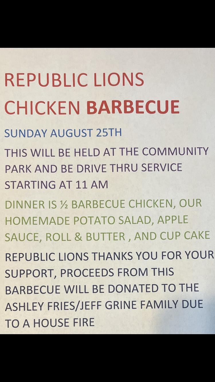 Republic Lions Club Chicken BBQ