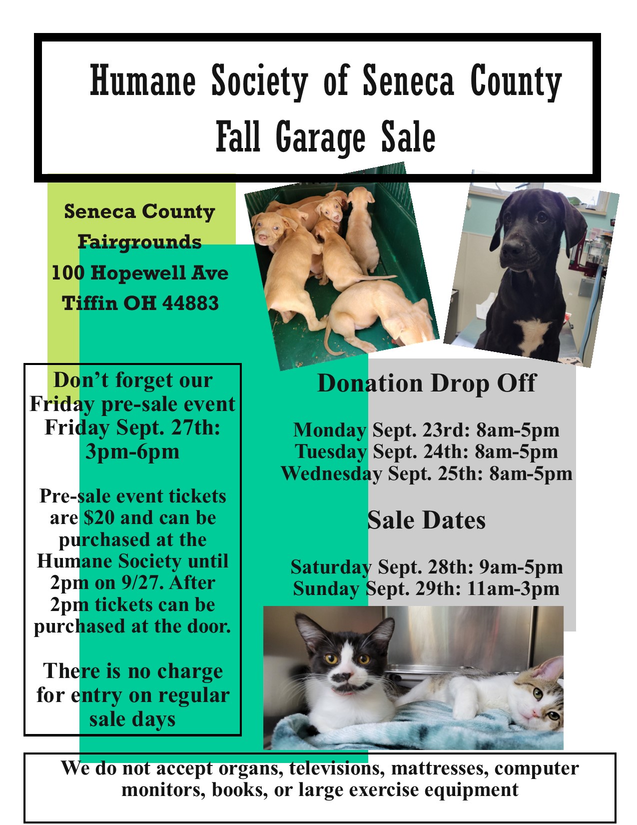 Humane Society Fall Garage Sale | Pre-Sale