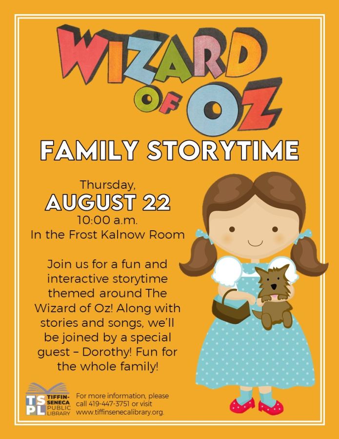 Wizard of Oz Family Storytime featuring Dorothy